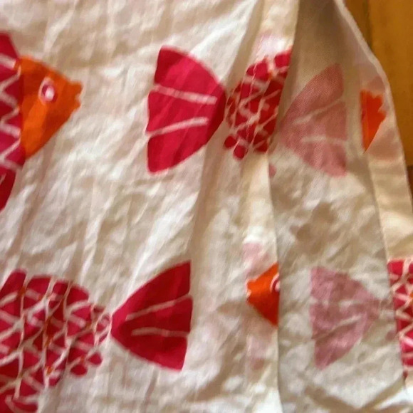 Barbara  Gerwit fish beaded coral tunic swim coverup - Picture 5 of 10